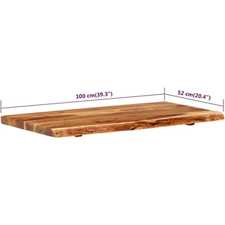 vidaXL Badezimmer-Waschtischplatte Massivholz Akazie 100 x 55 x 3,8 cm – Bild 3
