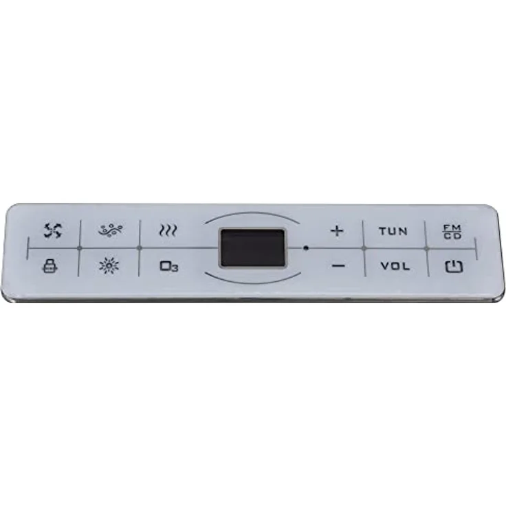 Basera® Whirlpool-Badewanne CLASSIC Indoor Eck-Whirlpool Badewanne Korfu 155 x 155 cm, LED, Touchpanel, Bluetooth, Radio, Hochglanz-Weiß – Bild 5