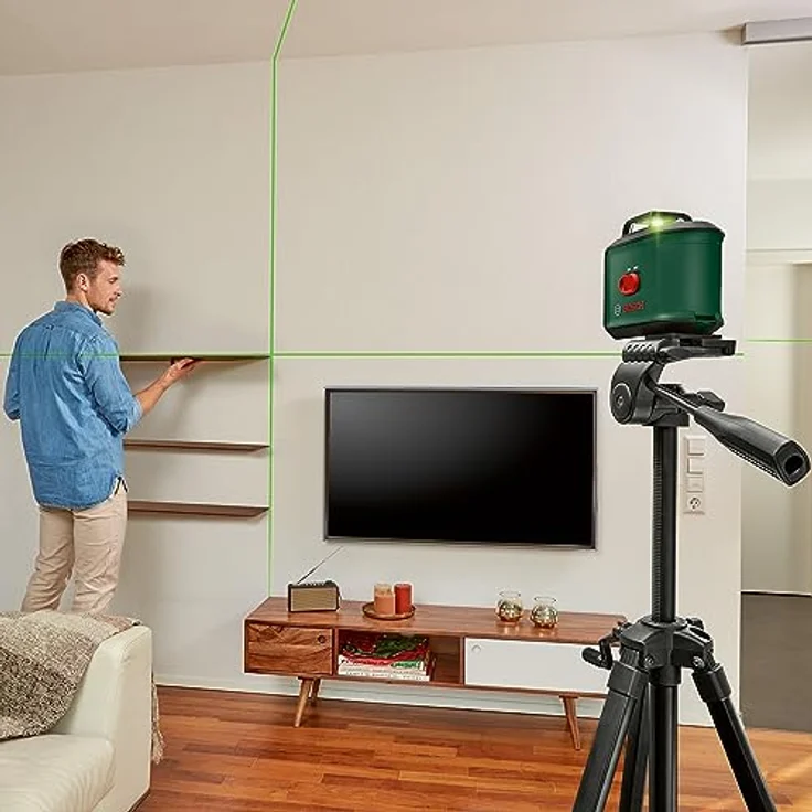 Bosch Stativ TT 150, Nivelliergerät-Stativ mit 0,55–1,57 m Arbeitshöhe und 360°-Drehung – Bild 6