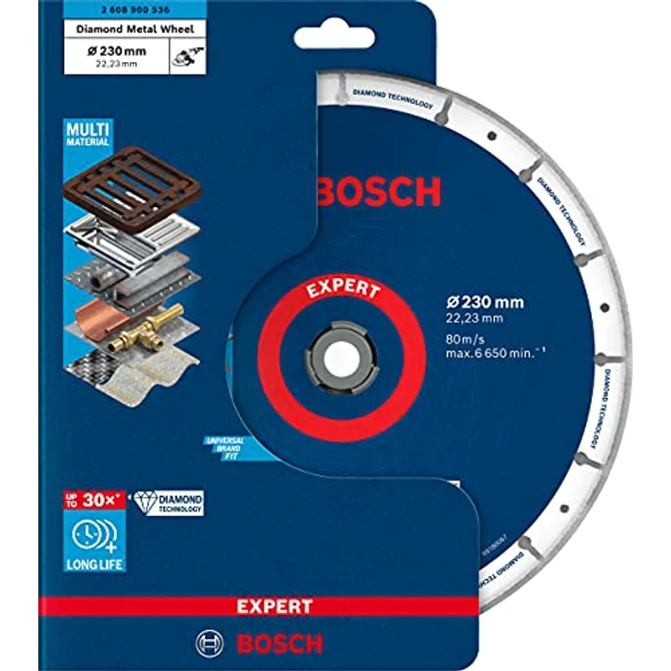 Bosch Expert MultiMaterial Durchmesser 230mm Diamanttrennscheibe Metal – Bild 2