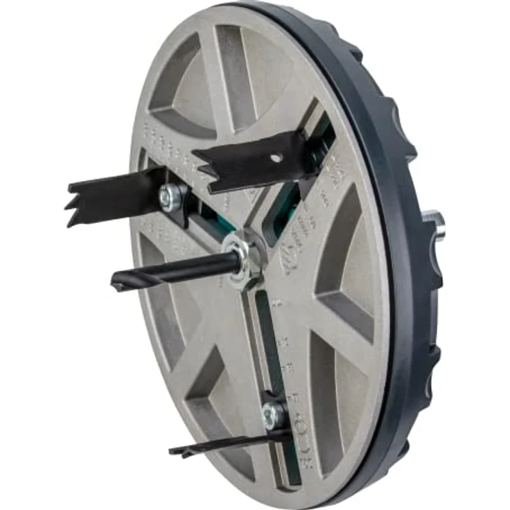 wolfcraft Lochsäge 5978000 – Verstellbarer Universal-Kreisschneider für den Akkuschrauber und die Bohrmaschine – Für Gipsplatten und Holz – Stufenlos einstellbar von ø 45-130mm – Bild 3