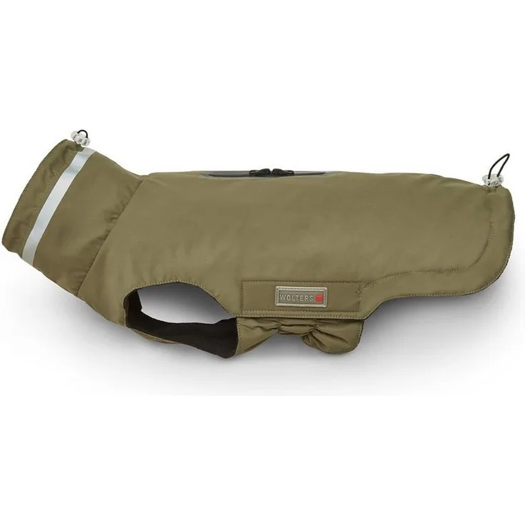 Wolters Hundemantel Outdoorjacke Modern Classic olive, Wasserdicht, Atmungsaktiv, mit Reflektorstreifen