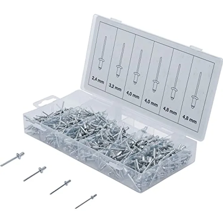 BGS 8058 Blindnieten-Sortiment, Alu, 400 teilig