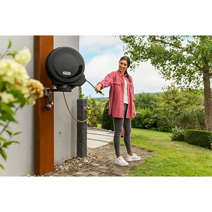 Kärcher Schlauchbox HBX 5.25 Automatic, 25 m Schlauch mit automatischer Schlauchrückholung, Schwarz – Bild 4