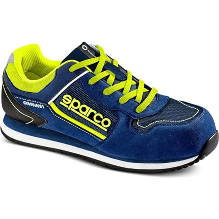 Sparco Dani S1P SRC Sicherheitsschuh, Sneaker-Stil, EVA-Sohle, Blau/Gelb, Größe 46 – Bild 2