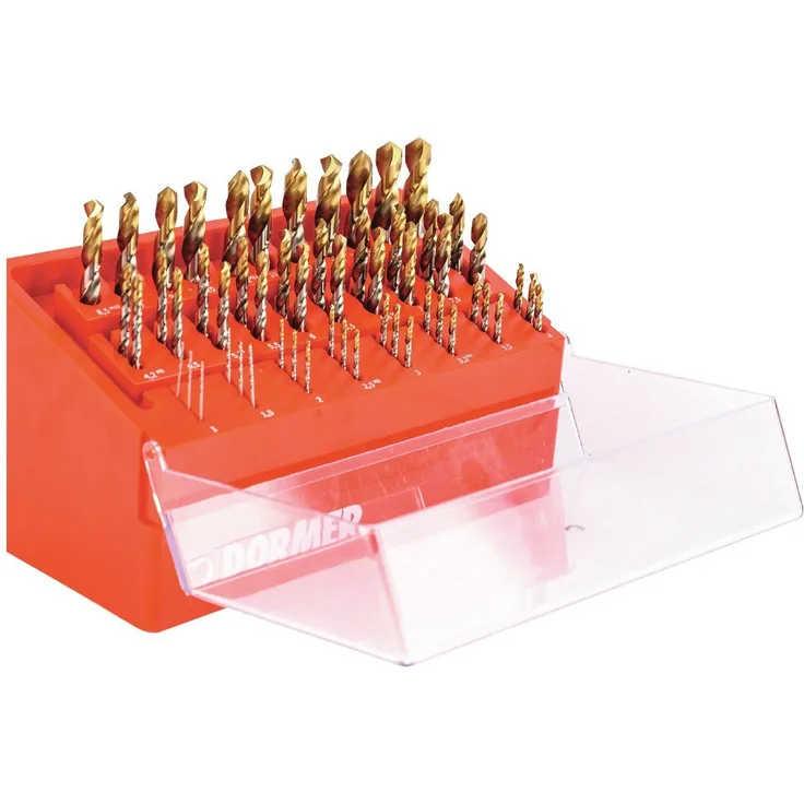 Dormer Spiralbohrer, DrillboyXL Satz 55 teilig mit A002 HSS Bohrern