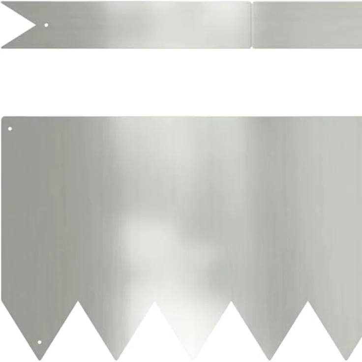 vidaXL Verzinkte Stahl-Gartenränder, Rustikale Metallabgrenzung mit Zickzack-Design, Pack von 50, 100 x 0.5 x 20 cm, für langlebige Barrieren im Außenbereich – Bild 3