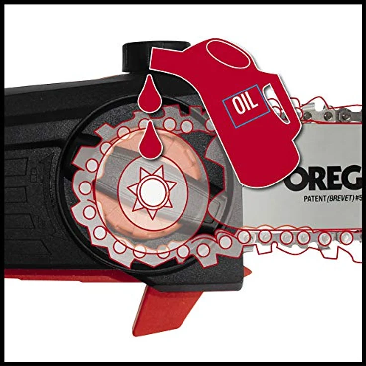 Original Einhell Hochentaster-Aufsatz - passend für Akku-Hochentaster GE-HH 18 Li T und GE-HH 18-45 Li T Power X-Change PXC, Schnittlänge 17 cm, 90° drehbarer Aufsatz, 7-fach neigbar, Metallgetriebe für hohe Lebensdauer – Bild 5
