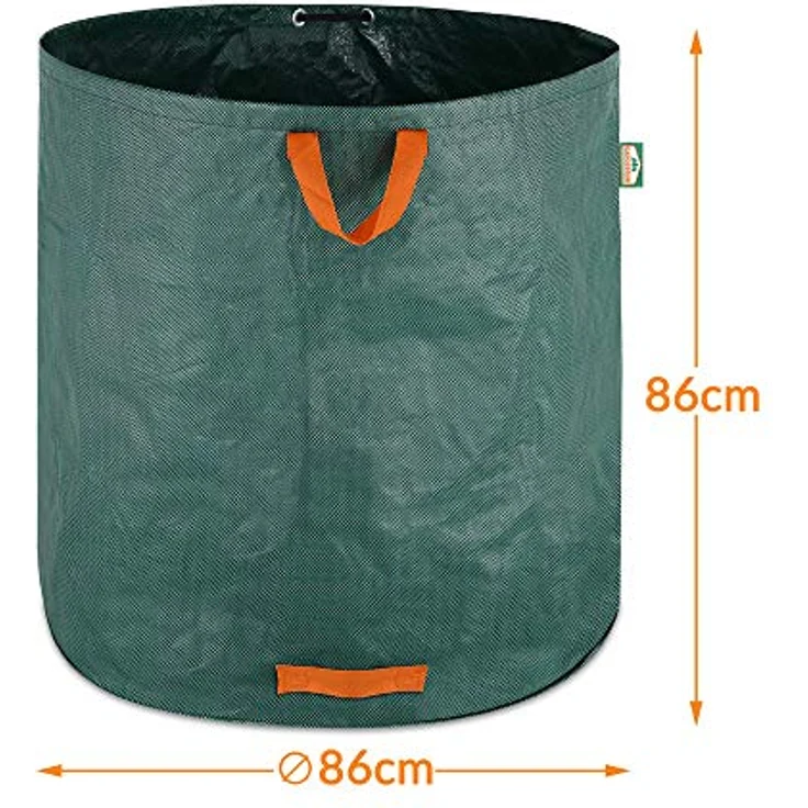 Gardebruk Gartenabfallsack 2 x 500L = 1000L | Gartensack mit Stabilisierungsring | Laubsack wasserabweisend | Gartensäcke faltbar – Bild 6