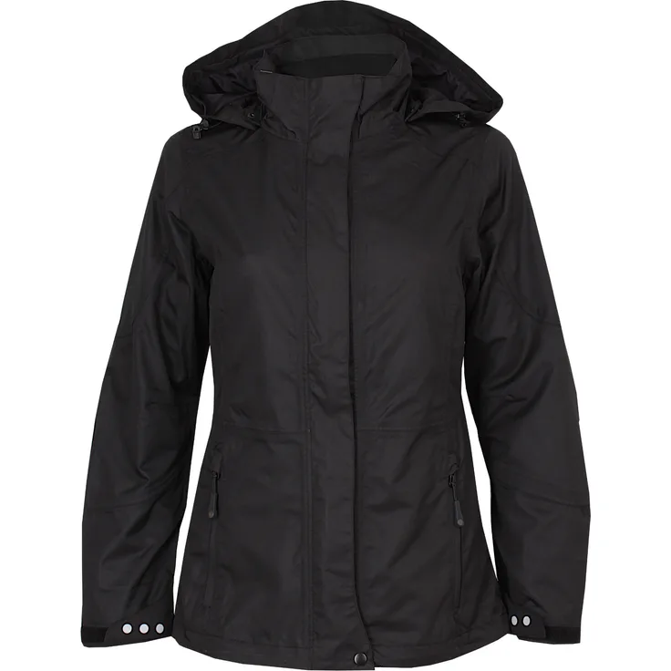 promodoro Funktionsjacke Damen Schwarz, M, winddicht, wasserabweisend, atmungsaktiv