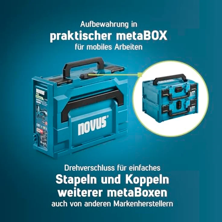Novus Tools J-550 Akkutacker, kabellos, für Klammern Typ 37/53, Klammernlänge 6-14mm, inkl. Akku, mit Serienschussfunktion – Bild 13