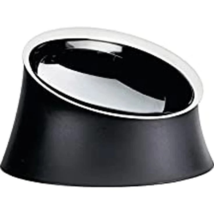 Alessi Wowl BM13/28 - Schüssel für Hunde, Design, Schräg zur Vereinfachung der Hundefütterung, Resin Thermoplastik und Edelstahl 18/10, 28 cm, Grau – Bild 3