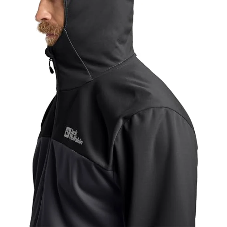 Jack Wolfskin Feldberg Hoody M, Herrenjacke aus atmungsaktivem Texashield Pro, winddicht und wasserabweisend, XXL – Bild 6