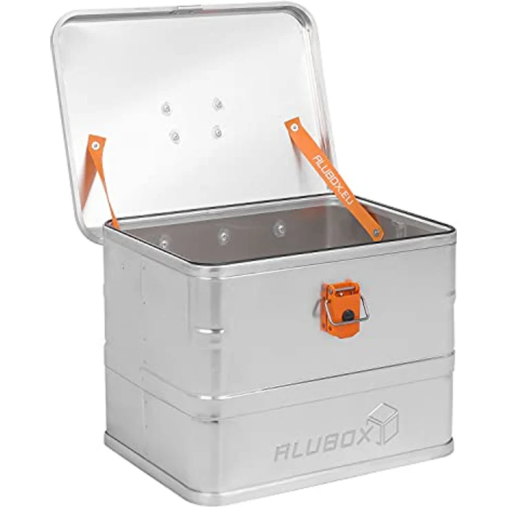 ALUBOX Werkzeugkoffer Motorradkoffer Outdoor Transportkiste (35 Liter) - Robuste Alukiste für Motorrad und Fahrrad, spritzwassergeschützt, stabile Aluminiumkonstruktion – Bild 2