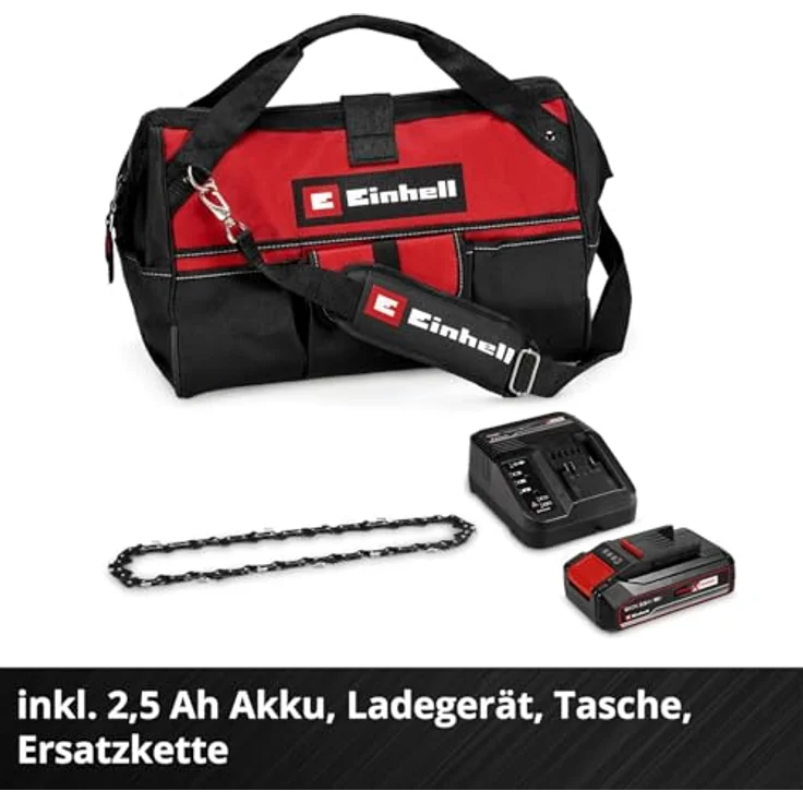 Einhell GE-PS 18/15 Li Bag Kit, Akku-Astkettensäge mit 18V Li-Ionen-Akku und ergonomischem Design – Bild 6