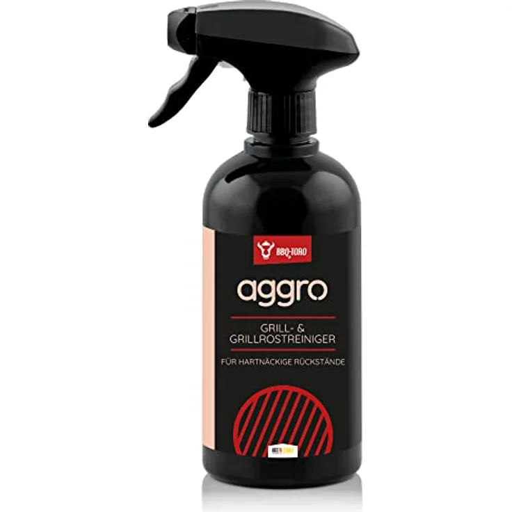 BBQ-Toro Power-Reiniger Aggro, 500ml Rauchharzentferner für Gasgrill, Backofen und Edelstahloberflächen, effektiv gegen hartnäckige Rückstände