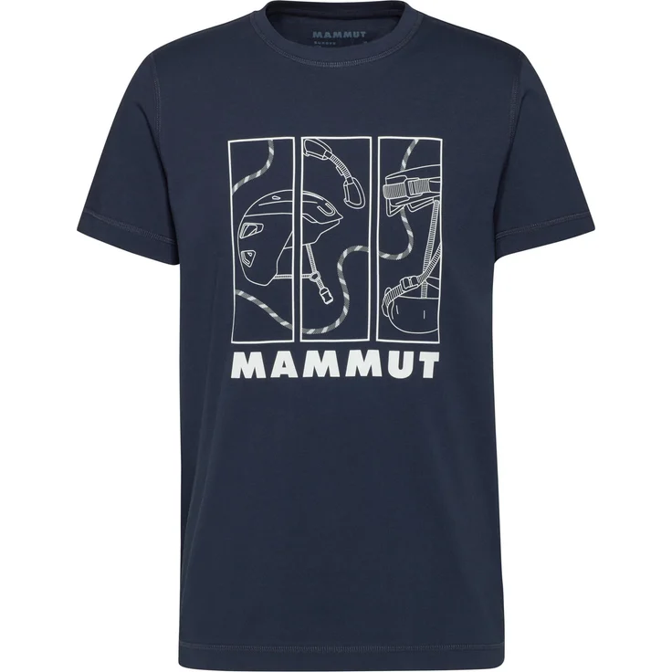 Mammut Core T-Shirt Men Gear, Herrenarbeitsshirt aus 100% ökologischer Baumwolle, Blau, Größe L