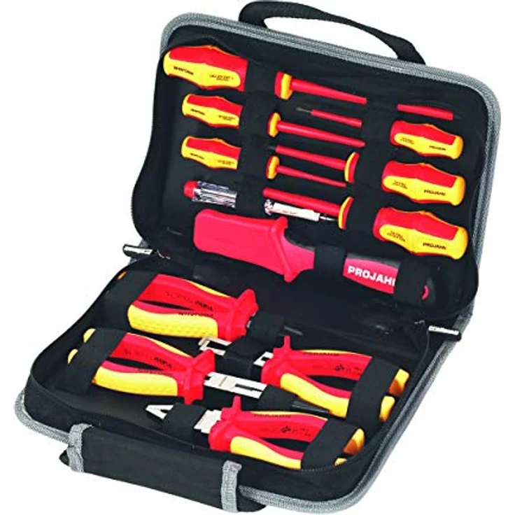 Projahn, Werkzeugkoffer #8687, VDE Elektriker-Werkzeugmappe 12-tlg. mit ergonomischem Design, VDE-geprüft bis 1.000 V – Bild 1