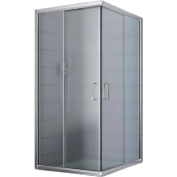 Eckeinstieg Duschkabine Rechteckig 120x80 H185 Satiniert 6mm Glas Mod. Alabama – Bild 3
