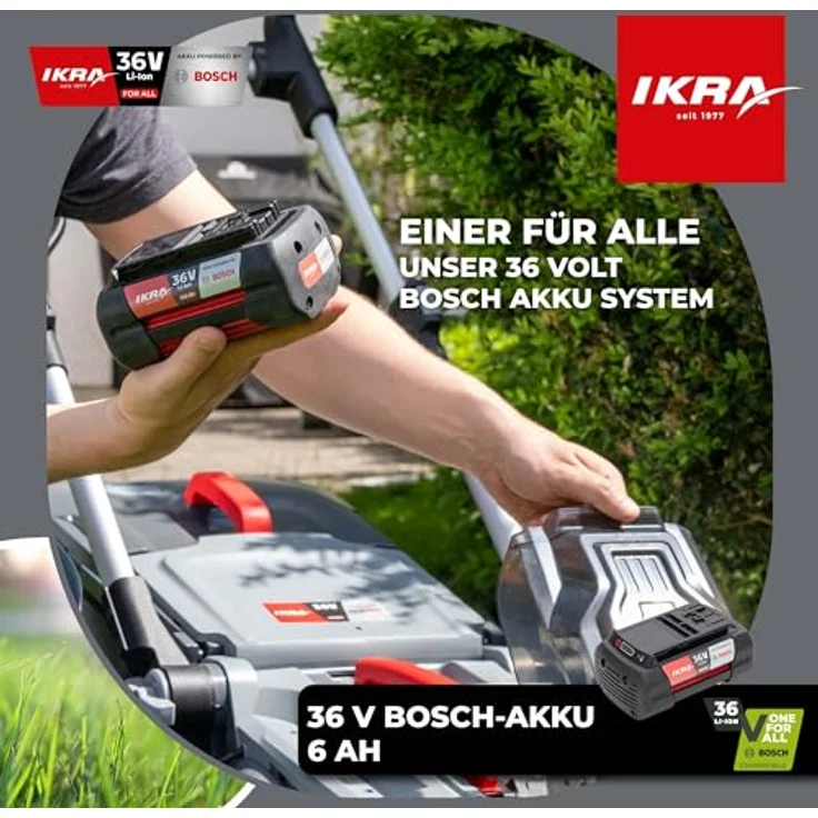 IKRA 36 V Li-Ion Akku 6,0 Ah, kompatibel mit allen 36V BOSCH Geräten, mit COOLPACK-Technologie und LED-Ladezustandsanzeige – Bild 2