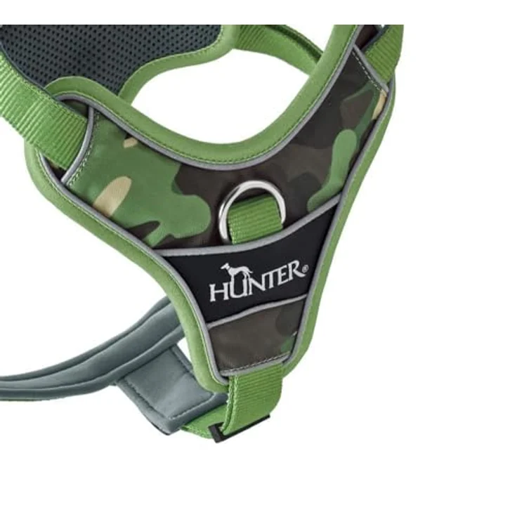 HUNTER Geschirr Divo Up Camouflage grün L, ergonomisch und stark reflektierend – Bild 4