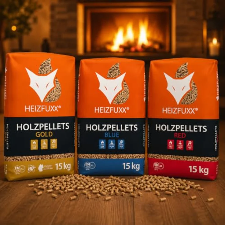 HEIZFUXX Blue ENplus A1 Holzpellets, Weichholz 2 x 15kg Sack, hoher Heizwert, ideal für Heizsysteme – Bild 6