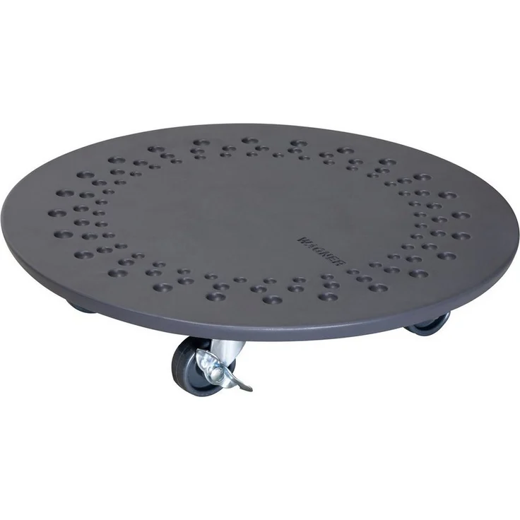 WAGNER design yourself Pflanzenroller STONE in diversen Größen aus Beton, Terrazzo- und Schiefer-Optik mit 2 Feststellern und Tragkraft 80-100 kg