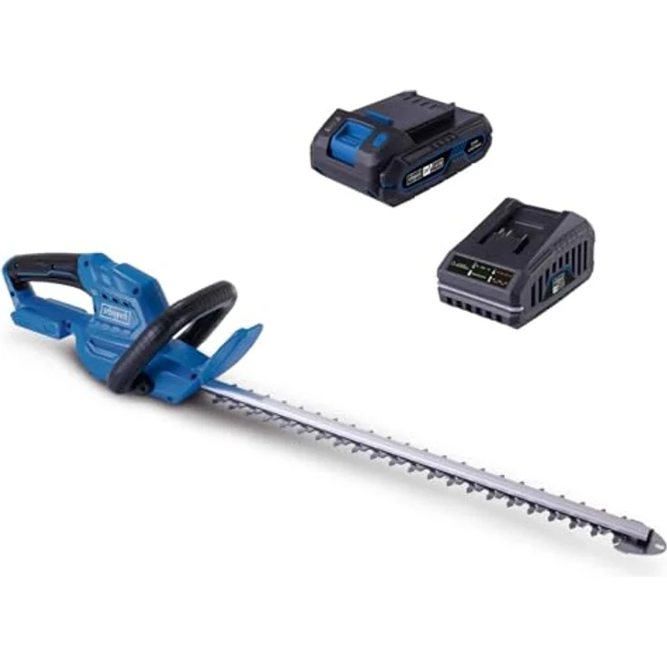 Scheppach Akku-Heckenschere C-HT570-X 20V Heckentrimmer | 560mm Schwert | Schnittlänge 510mm | Schnittstärke 16mm | 2Ah Akku & Ladegerät inkl. | Schwarz – Bild 1