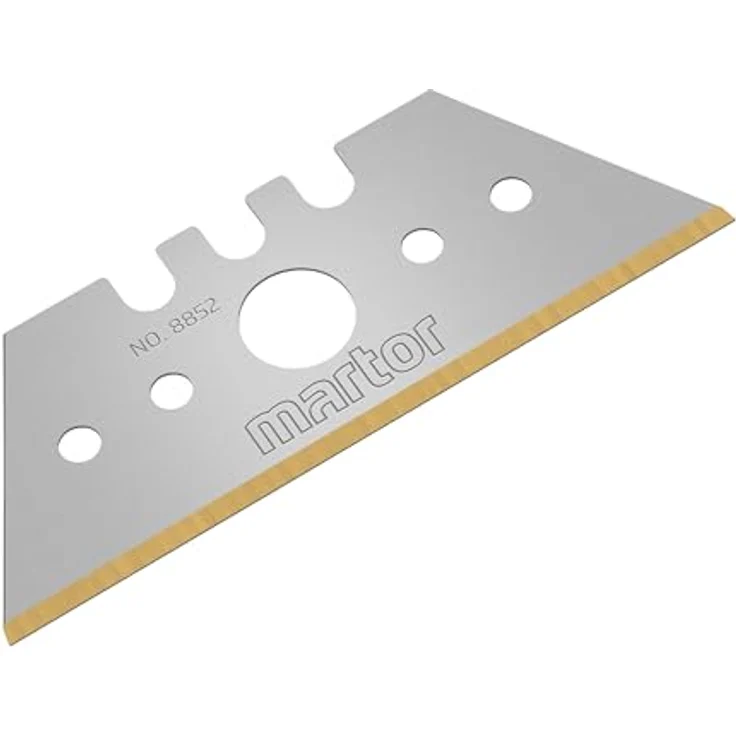 Martor Cuttermesser 8852.70, Trapezklinge Standardschliff, 10 Stück, Stahl mit TiN-Beschichtung – Bild 2