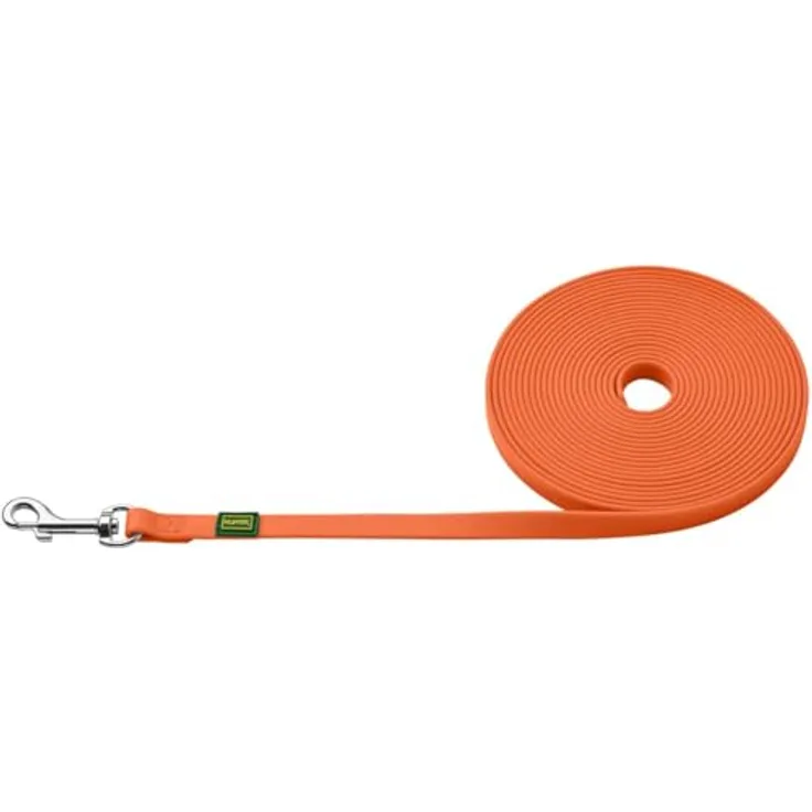 HUNTER Suchleine Convenience Neonorange, 10/1200 cm, unempfindlich und wasserabweisend