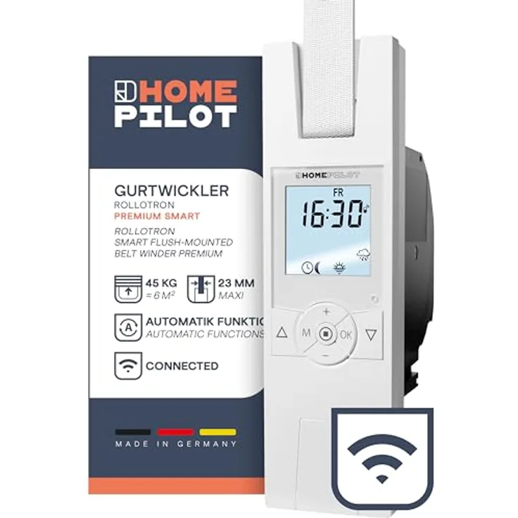 Rademacher RolloTron premium smart, Zeitschaltuhr mit lichtabhängiger Steuerung, App Steuerung und großen beleuchtetem Display