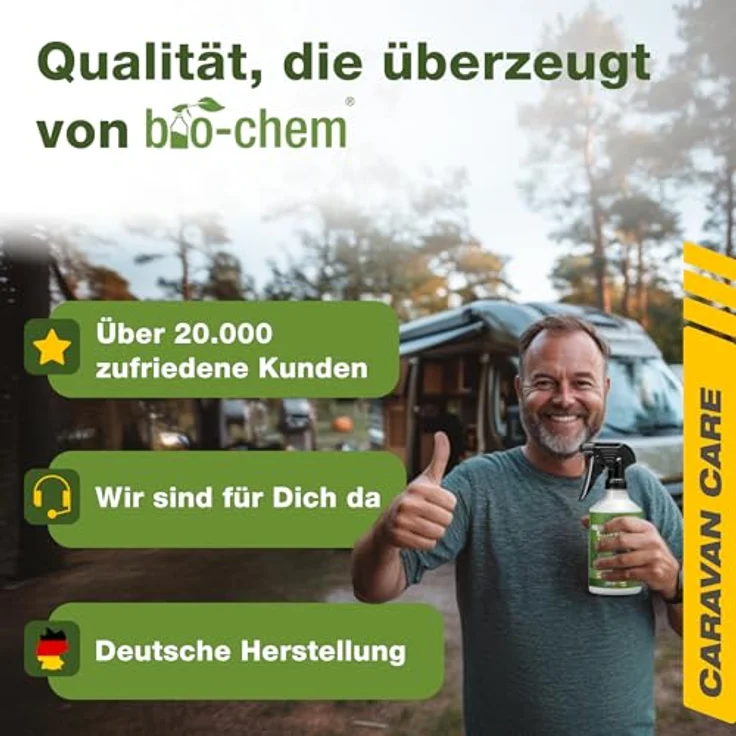 bio-chem Regenstreifenentferner 500ML + Waschhandschuh – Tiefenwirksames Haftgel gegen Regenstreifen & Öl für Auto, Caravan und Boot – Bild 7