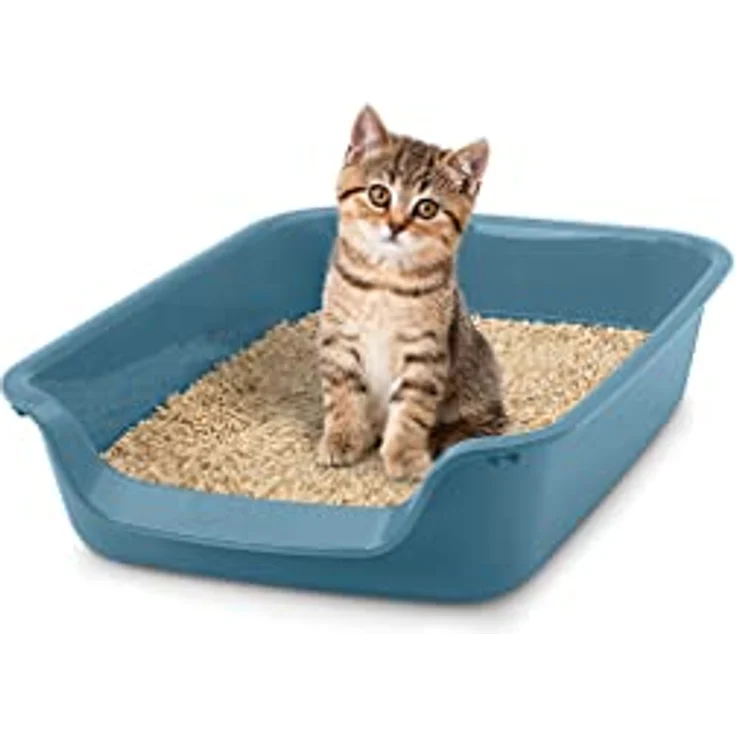 Nobby Katzentoilette Junior steinblau, ideal für ältere Katzen und Welpen – Bild 4