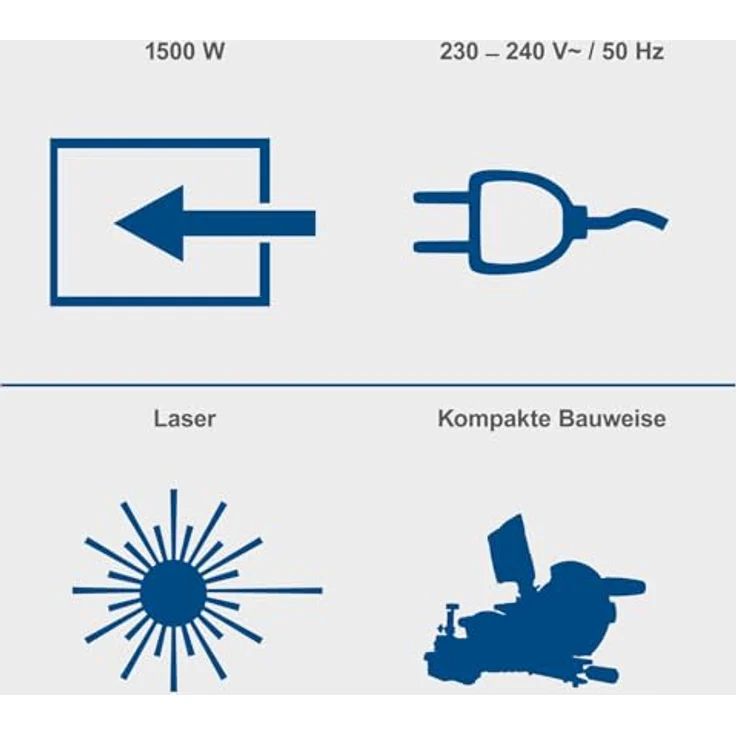 Scheppach Kappsäge HM80L (Gehrungssäge mit 1500 Watt, Sägeblatt-Ø 210mm, 24 Zähne, Schnittbreite 120mm, Schnitthöhe 60mm, beidseitig schwenkbar und neigbarer Sägekopf, Laser) – Bild 3