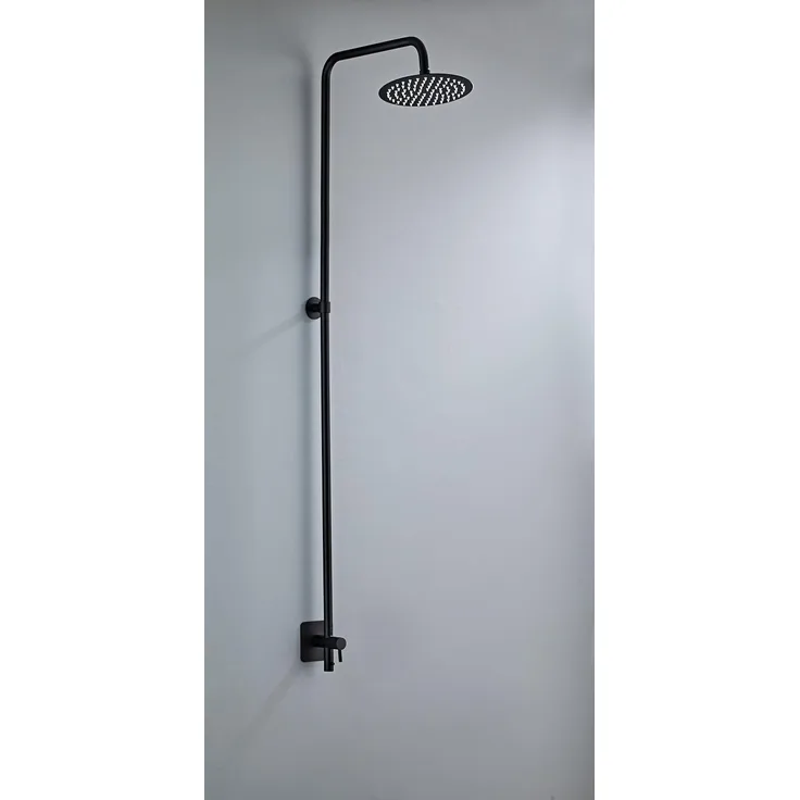 AIYA Bath Duschsystem Design Outdoor Kupfer Edelstahl, Kaltwasser, Modernes dänisches Design, Robust & wetterfest