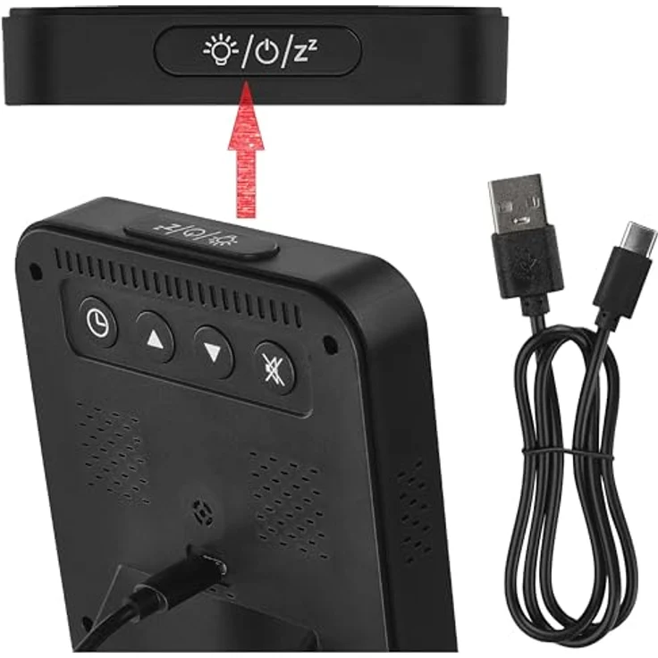 EMOS GoSmart E30300, Smart Home Luftqualitätsmonitor mit Farbdisplay, CO2-, Temperatur- und Feuchtigkeitssensor, WiFi, USB-C Stromversorgung, TUYA & SmartLife kompatibel, schwarz – Bild 5