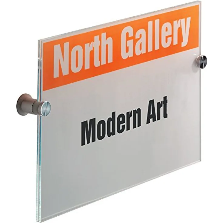 Durable Türschild Crystal Sign, 210 x 297 mm (A4), mit bedruckbarer Folieneinlage, transparent, 482519