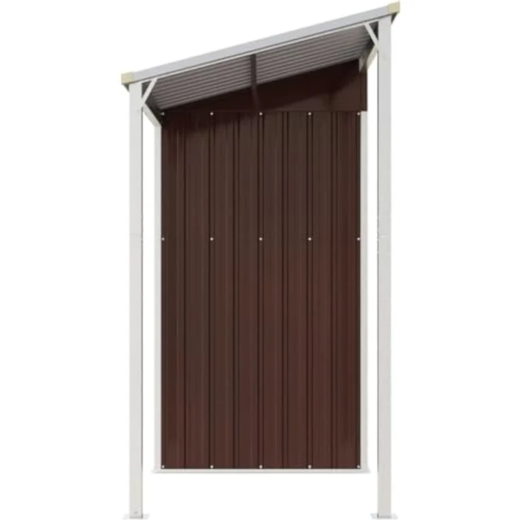 vidaXL Gartenhaus mit Schleppdach Braun 277x110,5x181 cm Stahl – Bild 5