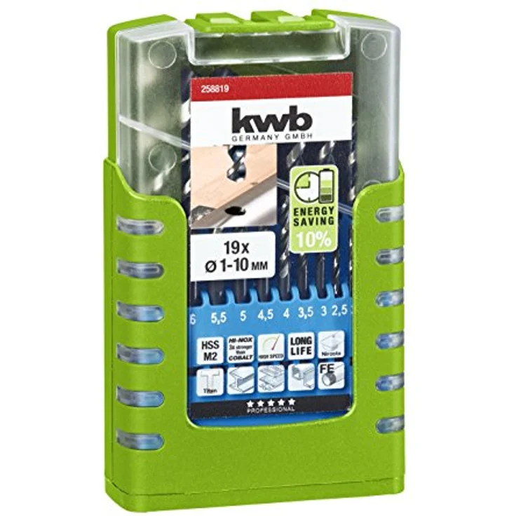 kwb Akku-Top Metallbohrer-Satz HI-NOX, HSS – Bohrer-Set, 19-teilig – Bild 2
