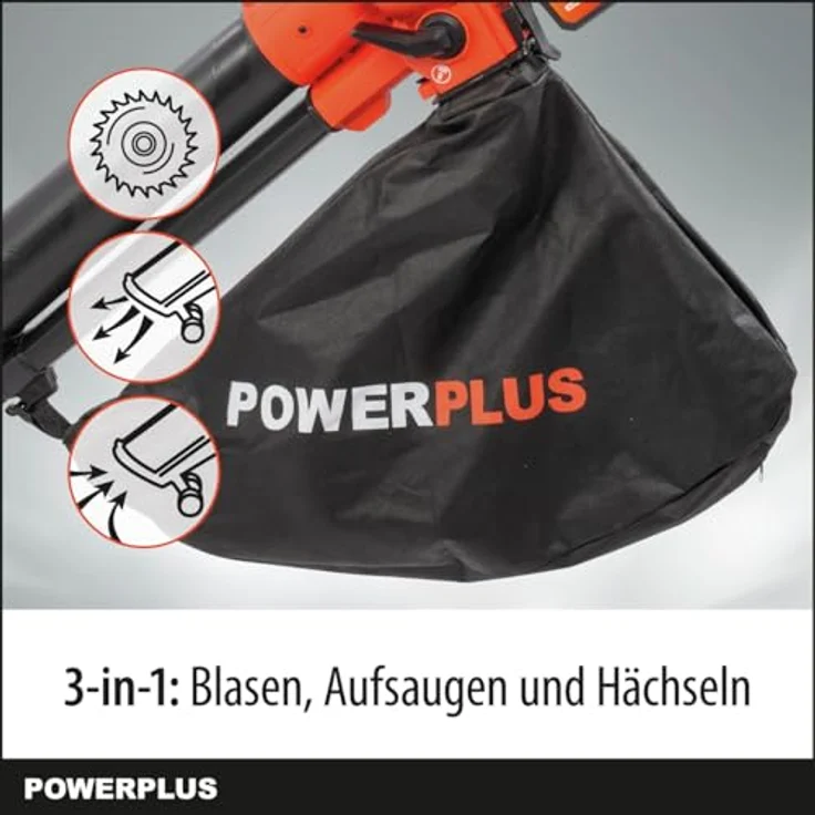 Powerplus Dual Power POWDPG75270 Akku Laubbläser - 40V - Blasen / Saugen / Zerkleinern - 45 L Auffangbeutel - 15:1 Volumenreduzierung – Bild 5