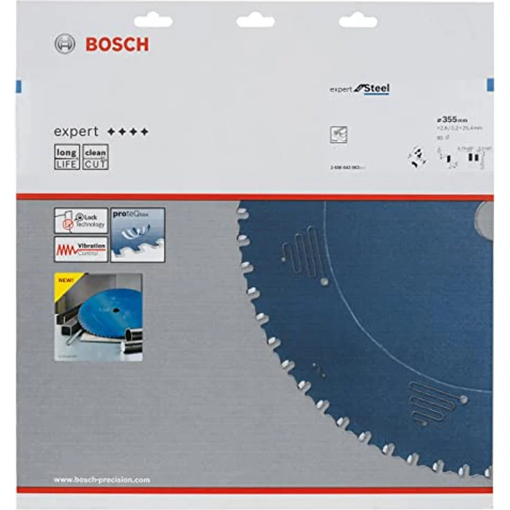 Bosch Professional Kreissägeblatt (für Stahl, AußenØ: 355mm, Bohrung: 25,4mm, Zubehör für Metall-, Kapp-, Gehrungssäge) – Bild 3