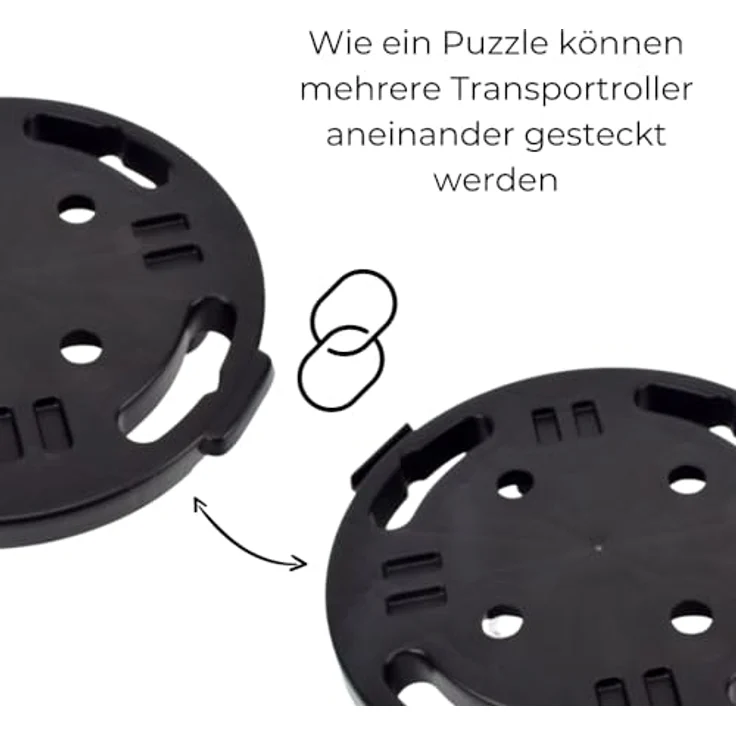 GarPet Transportroller rund Rollbrett Transport Hilfe Möbel Pflanzen Blumen Roller 30, Witterungsbeständig, Belastbar bis 170 kg, Kunststoff reines Polypropylen (PP) – Bild 4