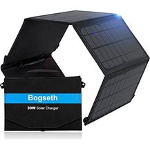 Bild für Bogseth 30W Solarpanel Faltbar 2 USB Anschluss Wasserdichtes Tragbares Solarladegerät für Handy,PD18W QC3.0 USB C Solar Panel Outdoor