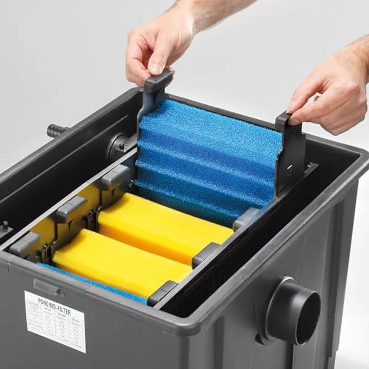 Esotec BioFilter ES350 Teichfilter Box, 4 Stufen Filtersystem bis 12000l, 8000l/h, inklusive Bio-Filterbälle und Zubehör – Bild 4
