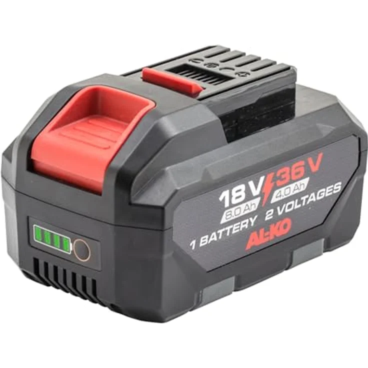 AL-KO Akku B160.6 Li, 18 V / 36 V Li-Ion Akku mit Ladestands-Anzeige, 8 Ah / 4 Ah, flexibel für alle Geräte der Serie "1 Battery - 2 Voltages" – Bild 1