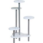 Kesper 17289 Blumenständer, 64,5 x 46 cm, Höhe 75 cm, Metall, weiß