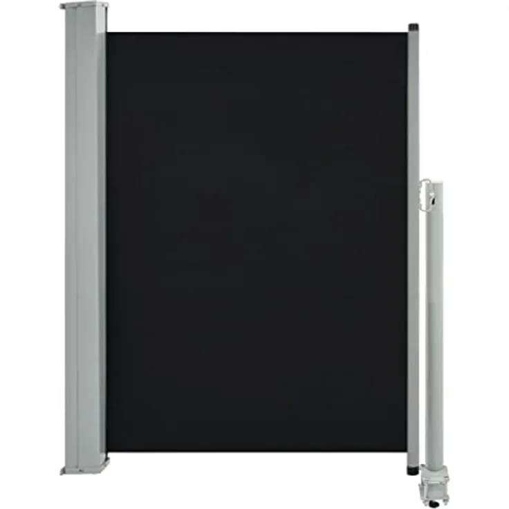 vidaXL Seitenmarkise Ausziehbar 100x300 cm Schwarz Sichtschutz Sonnenschutz