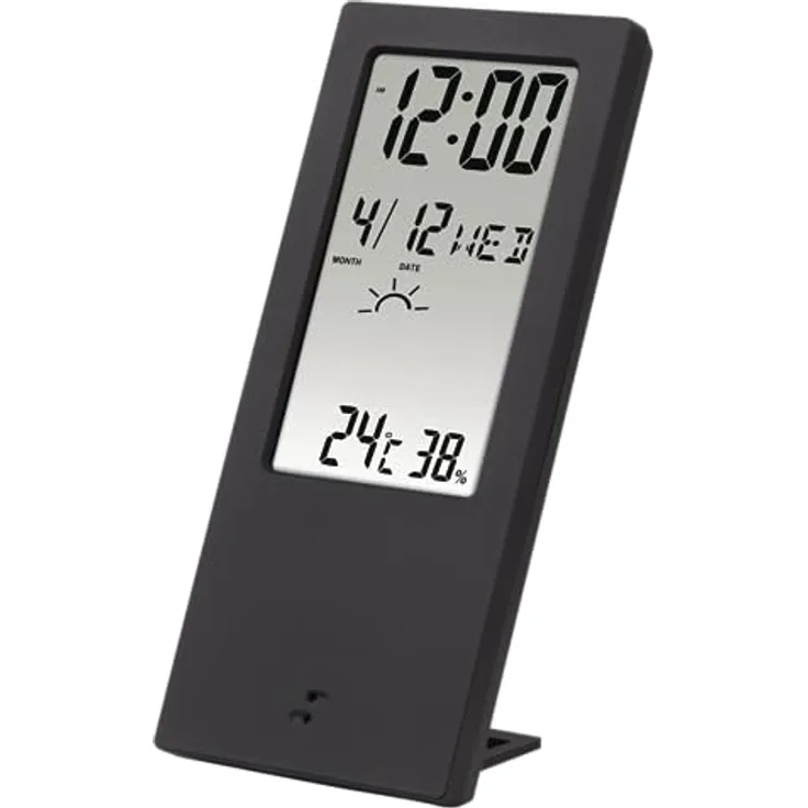 Hama TH-140, Thermometer/Hygrometer mit Wetterindikator, schwarz