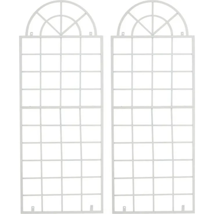 CLP Rankhilfe Viva, 2 St., 2er Set, aus Eisen zur Wandbefestigung, antike Patina, 180 cm x 70 cm