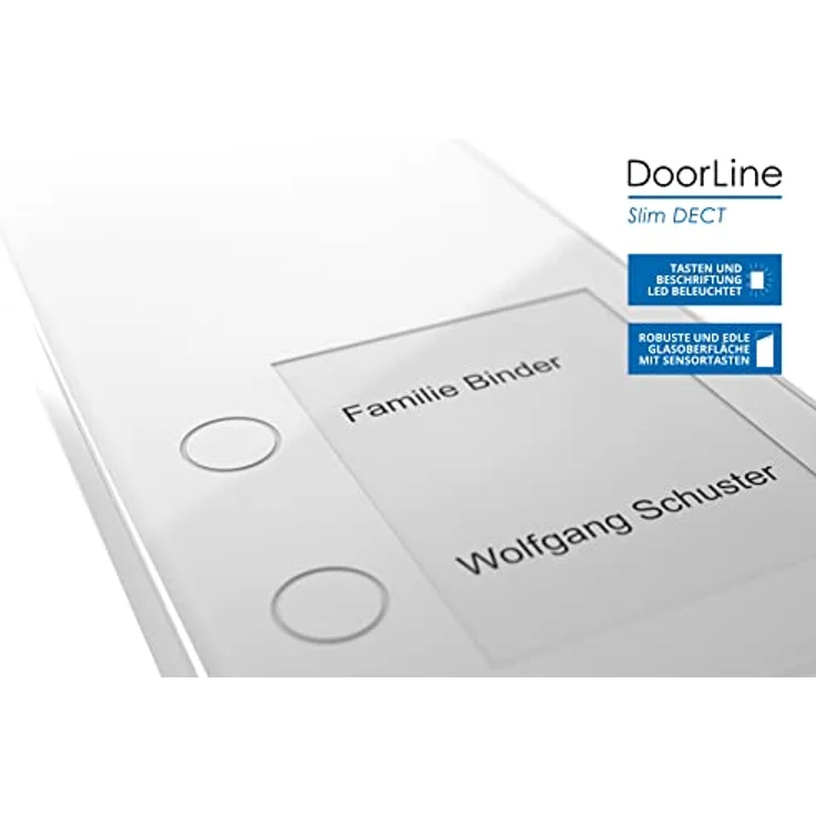 DoorLine Slim Dect Funk Schwarz Türsprechanlage, Klingel, Funkklingel, Türöffner anschließbar, Haustelefon und Handy als Gegensprechanlage, Aufputz auf Standard Unterputzdose. – Bild 5